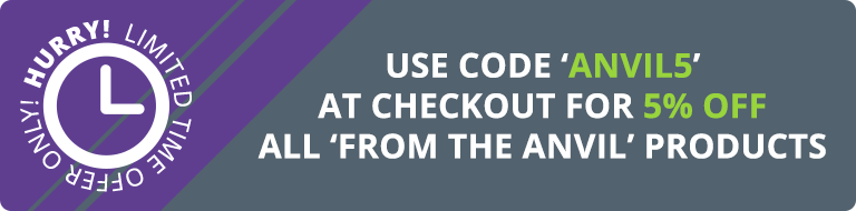 Get 5% off all 'From the Anvil' products with the code ANVIL5 at checkout
