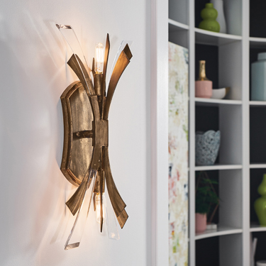 Quintiesse Gold Indoor Wall Lights