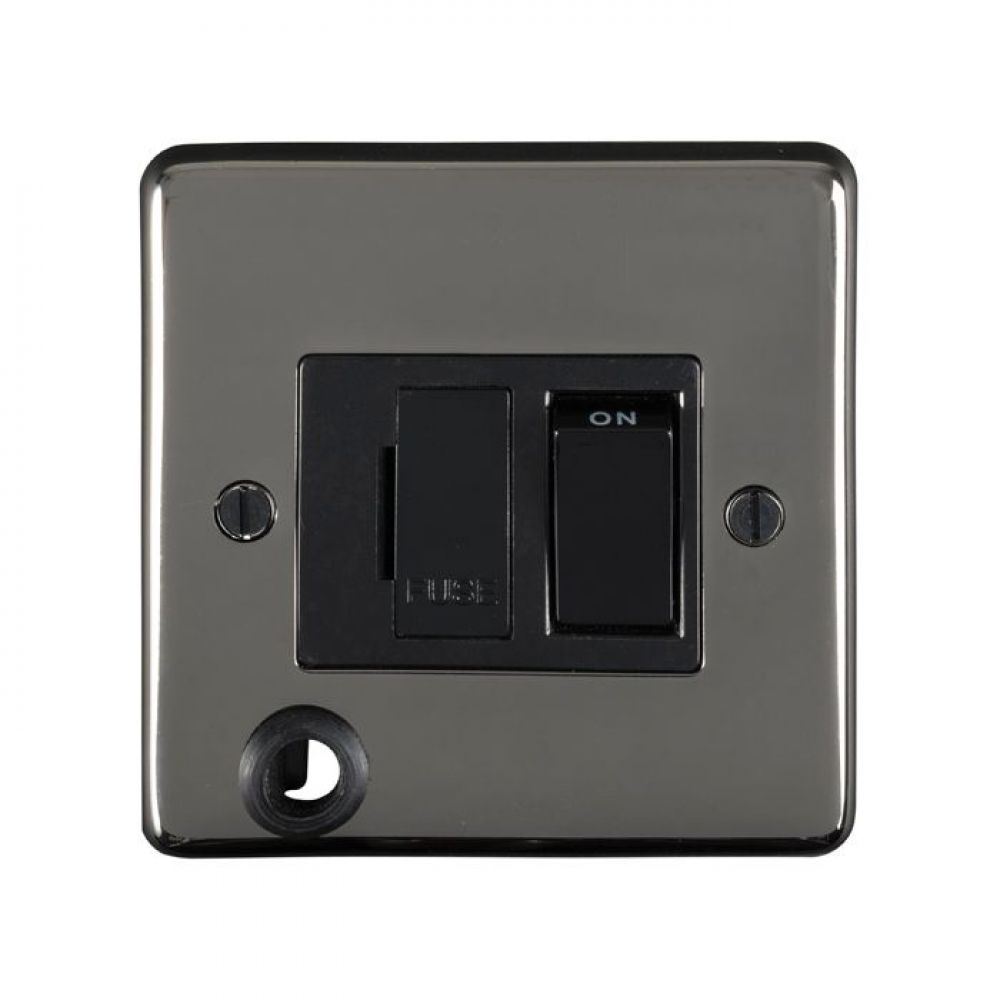 Eurolite 13Amp DP Switched Fuse Spur & Flex Outlet Round Edge 