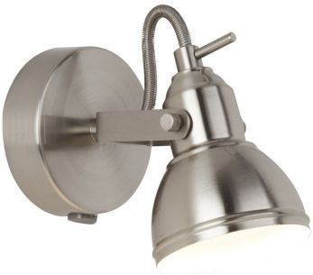 Focus - 1lt Satin Silver Industrial Spotlight (1541SS)