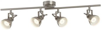 Focus - 4lt Satin Silver Industrial Spotlight Split-Bar (1544SS)