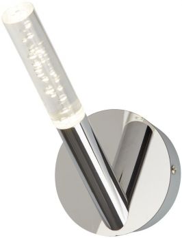 Bubbles 1lt Bathroom Wall Bracket, Bubbled Acrylic & Chrome Rods (2371-1CC)