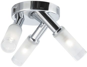 Bubbles Bathroom - IP44 (G9 LED) 3lt Ceiling, Frosted Glass, Chrome (2653-3CC-LED)