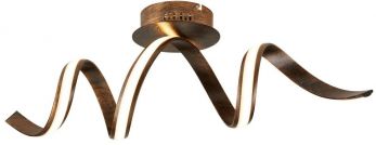 Ribbon (Dim) LED Twist Ceiling Flush, Rustic Black/Gold (2814RU)