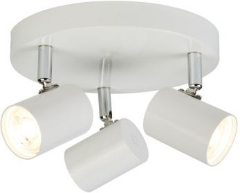 Rollo (Dim) 3lt Cylinder Head Spot Plate, White & Chrome (3173WH)