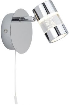 Bubbles Effect IP44 LED 1lt Spot - Chrome & Acrylic Shade (4411CC)