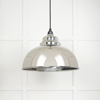 Hammered Nickel Harborne Pendant (45472)
