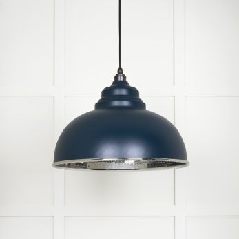 Hammered Nickel Harborne Pendant in Dusk (45472DU)