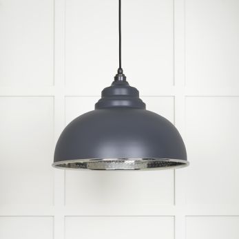 Hammered Nickel Harborne Pendant in Slate (45472SL)