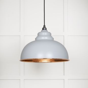 Hammered Copper Harborne Pendant in Birch (49501BI)