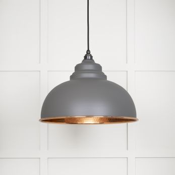 Hammered Copper Harborne Pendant in Bluff (49501BL)