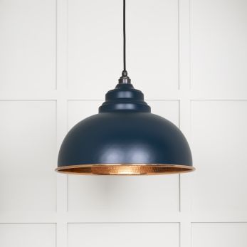 Hammered Copper Harborne Pendant in Dusk (49501DU)