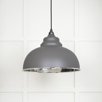 Smooth Nickel Harborne Pendant in Bluff (49505BL)
