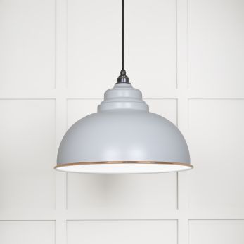 White Gloss Harborne Pendant in Birch (49508BI)