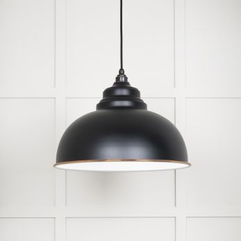 White Gloss Harborne Pendant in Elan Black (49508EB)