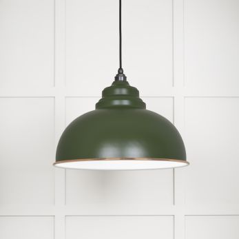 White Gloss Harborne Pendant in Heath (49508H)