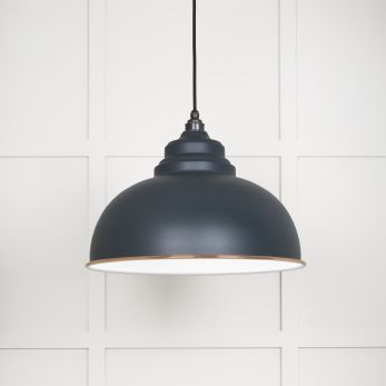 White Gloss Harborne Pendant in Soot (49508SO)