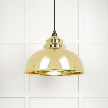 Hammered Brass Interior Harborne Pendant (49521)