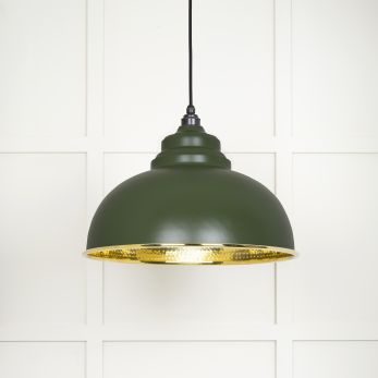 Hammered Brass Harborne Pendant in Heath (49521H)