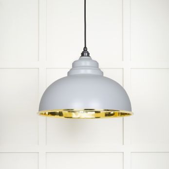 Smooth Brass Harborne Pendant in Birch (49522BI)