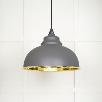 Smooth Brass Harborne Pendant in Bluff (49522BL)