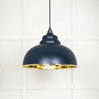 Smooth Brass Harborne Pendant in Dusk (49522DU)