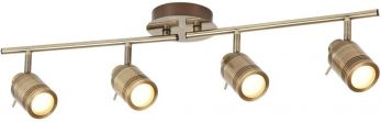 Samson 4lt IP44 Bathroom Spot Split-Bar, Antique Brass (6604AB)