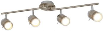 Samson 4lt IP44 Bathroom Spot Split-Bar, Satin Silver (6604SS)