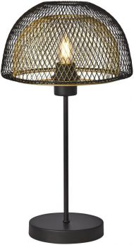 Diamond Net Matt Black and Gold Table Lamp 1 Lamp by Starbright (6848BGO)