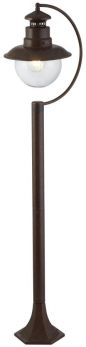 Old Station Rustic Brown and Clear Acrylic Post 1 Lamp by Starbright (7655RU)