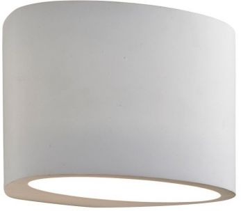 Gypsum G9 Oval White Plaster Wall Light (8721)