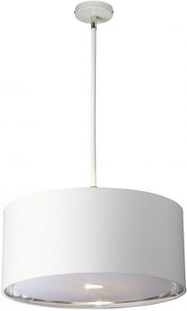 Balance White/Polished Nickel Pendant 1 Lamp by Elstead (BALANCE-P-WPN)