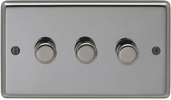 Eurolite Black Nickel Dimmer Switch 3 Gang (BN3D400)