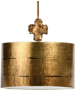 Fragment Aged Gold Pendant 1 Lamp by Flambeau (FB-FRAGMENT-G-PL)