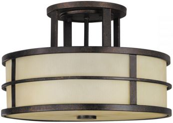 Fusion Grecian Bronze Semi-Flush Ceiling Light 3 Lamps by Feiss (FE-FUSION-SF)