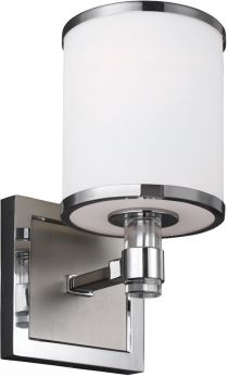 Prospect Park Satin Nickel/Chrome Wall Light 1 Lamp by Feiss (FE-PROSPECT-PARK1)