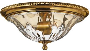 Cambridge Burnished Brass Flush Ceiling Light 2 Lamps by Hinkley (HK-CAMBRIDGE-F-A)
