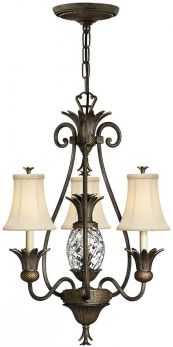 Plantation Pearl Bronze Chandelier 4 Lamps by Hinkley (HK-PLANT3-PZ)