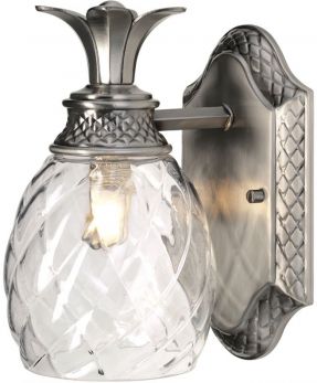 Plantation Polished Antique Nickel Wall Light 1 Lamp by Hinkley (HK-PLANT-BATH-PL)