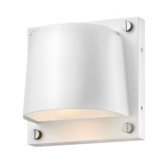 Hinkley Scout Satin White 1lt Small Wall Light from Elstead Lighting - HK-SCOUT-WHT