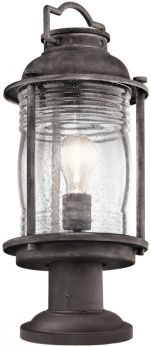 Ashland Bay Weathered Zinc Pedestal Light 1 Lamp by Kichler (KL-ASHLANDBAY3-M)