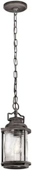 Ashland Bay Weathered Zinc Pendant 1 Lamp by Kichler (KL-ASHLANDBAY8-S)