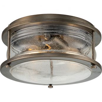 Ashland Bay Burnished Bronze Flush Ceiling Light 1 Lamp by Kichler (KL-ASHLANDBAY-F-BU)