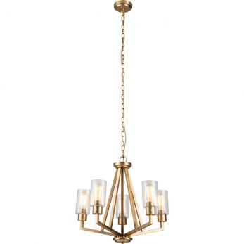 Deryn Natural Brass Chandelier 5 Lamps by Kichler (KL-DERYN5-NBR)