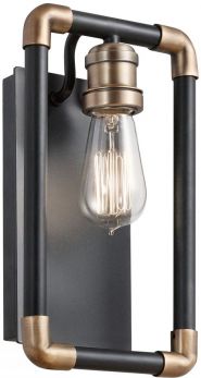 Imahn Black/Natural Brass Wall Light 1 Lamp by Kichler (KL-IMAHN1)