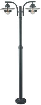 Oslo Black Post 2 Lamps by Norlys (OS6-BLACK-C)