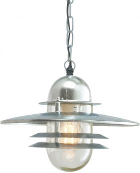 Oslo Galvanised Pendant 1 Lamp by Norlys (OS8-GAL-C)