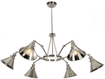 Provence Polished Nickel Chandelier 6 Lamps by Elstead (PV6-PN)