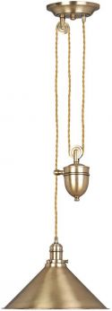Provence Aged Brass Pendant 1 Lamp by Elstead (PV-P-AGB)