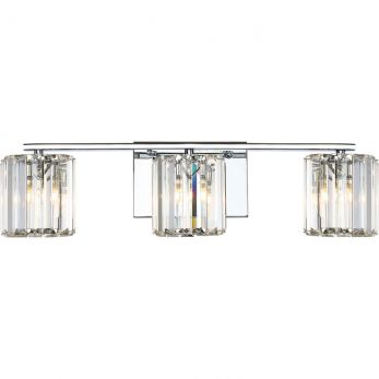 Divine Polished Chrome Wall Light 3 Lamps by Quoizel (QZ-DIVINE3-PC-BATH)